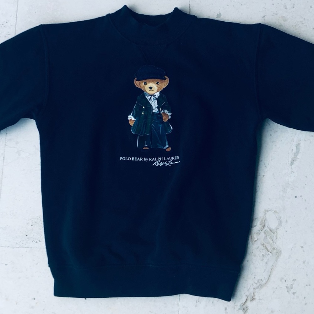 Brand new oPolo by Ralph Lauren Navy Crewneck Sweater with Polo Bear. Size 4T